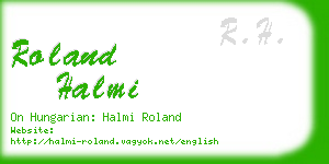 roland halmi business card